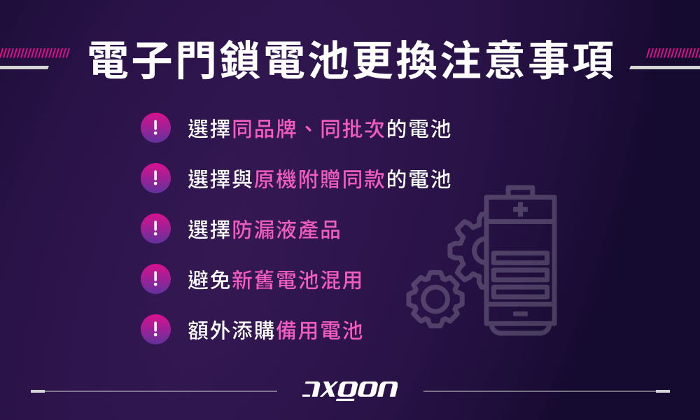 電子門鎖電池更換注意事項